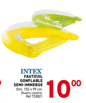 Offre: Fauteuil gonflable semi-immerge