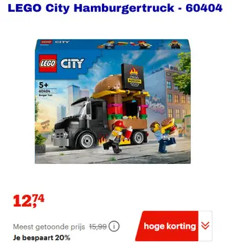 Aanbieding: LEGO CITY Hamburgertruck 60404
