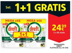 Aanbieding: Vaatwastabs DREFT PLATINUM ALL IN ONE