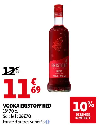 Promotie: Vodka ERISTOFF red