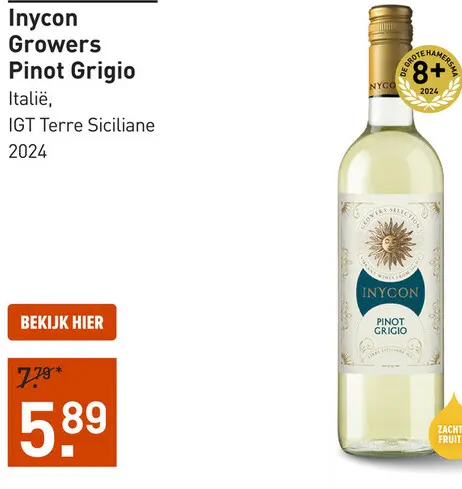 Aanbieding: Inycon Growers Pinot Grigio 75CL
