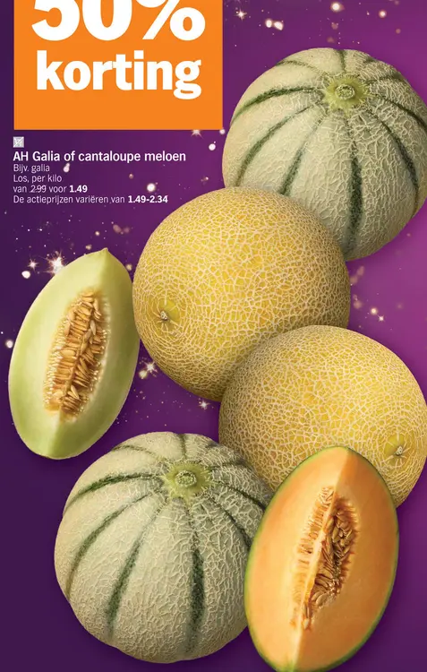 Promotie: Galia of cantaloupe meloen