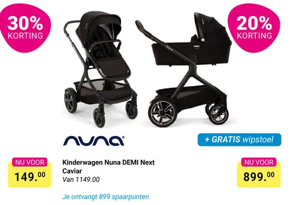Aanbieding: Kinderwagen Nuna DEMI Next Caviar