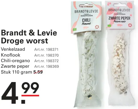 Aanbieding: Droge worst