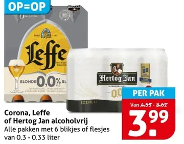 Aanbieding: Corona, Leffe of Hertog Jan alcoholvrij