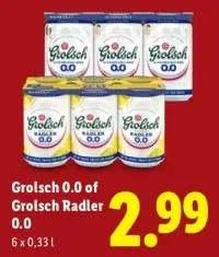 Aanbieding: Grolsch 0.0 of Grolsch Radler 0.0