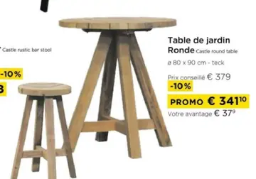 Offre: Table de jardin Ronde Castle round table