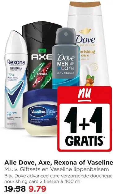 Aanbieding: Alle Doce, Axe, Rexona of Vaseline