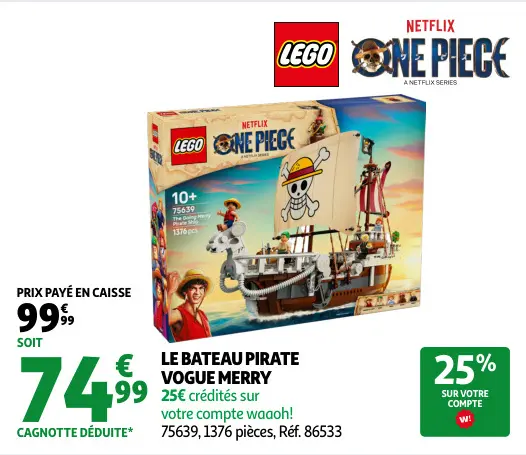 Promotie: Le bateau pirate Vogue Merry