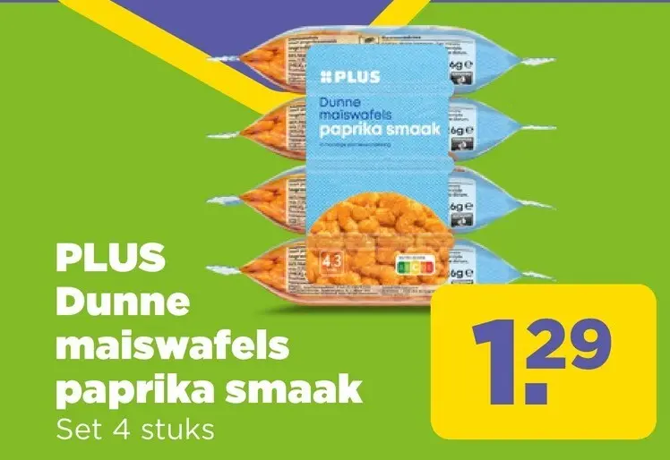 Aanbieding: Dunne maiswafels paprika smaak