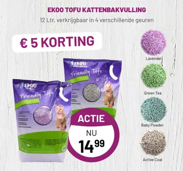 Aanbieding: EKOO TOFU KATTENBAKVULLING
