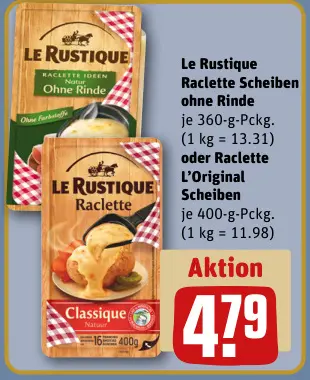 Aanbieding: Raclette Scheiben ohne Rinde oder Raclette L'