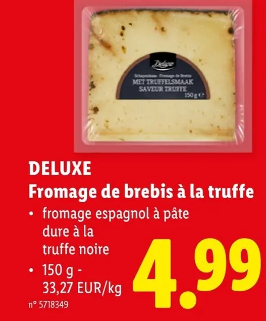 Offre: DELUXE Fromage de brebis à la truffe