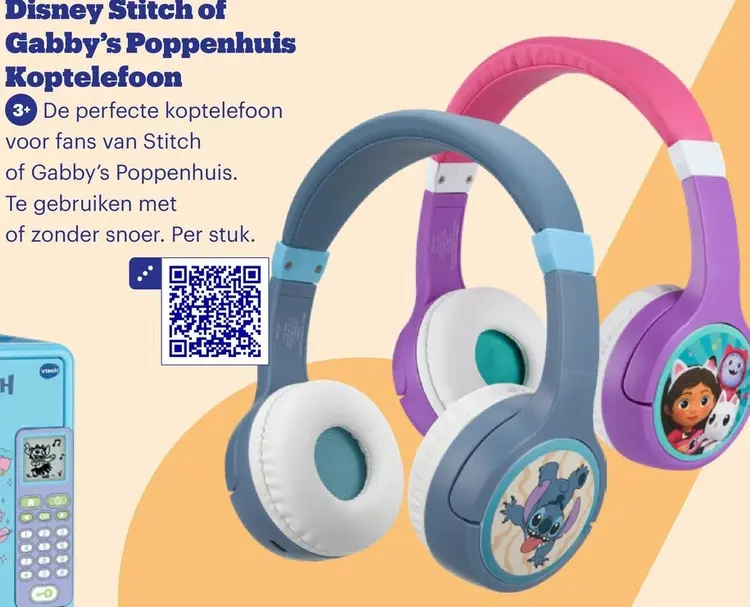Aanbieding: Disney Stitch of Gabby's Poppenhuis Koptelefoon