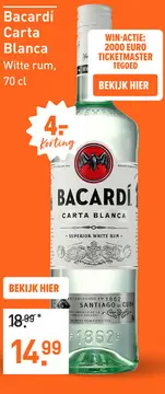 Aanbieding: Bacardí Carta Blanca 70CL