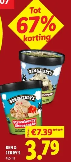 Aanbieding: Ben & Jerry's Strawberry Cheesecake