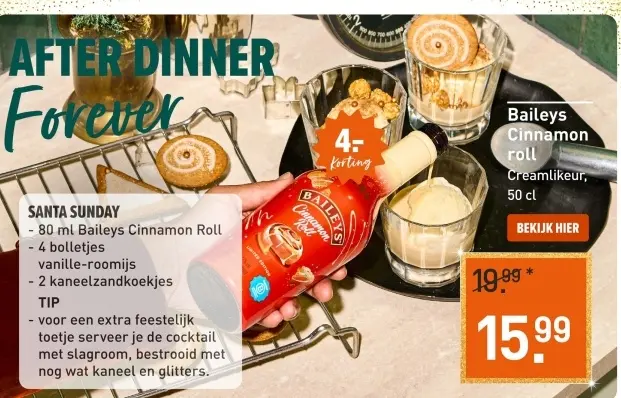 Aanbieding: Baileys Cinnamon roll