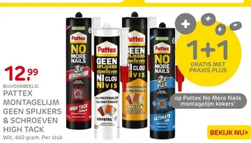 Aanbieding: Pattex Montagelijm Geen Spijkers & Schroeven 