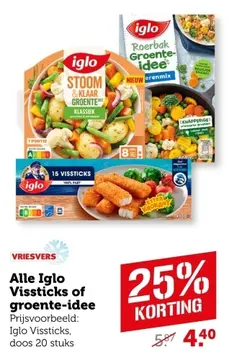 Aanbieding: Alle Iglo Vissticks of groente-idee