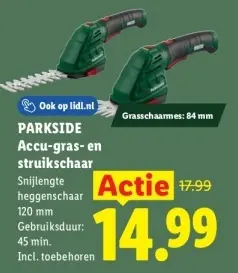 Aanbieding: Accu-gras- en struikschaar