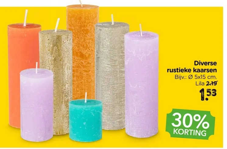 Aanbieding: Diverse rustieke kaarsen