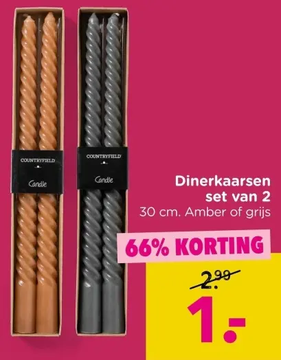 Aanbieding: Dinerkaarsen