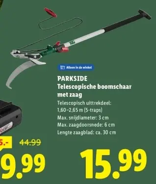Aanbieding: Telescopische boomschaar met zaag