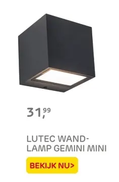 Aanbieding: LUTEC WAND-LAMP GEMINI MINI