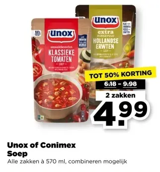 Aanbieding: Unox of Conimex Soep