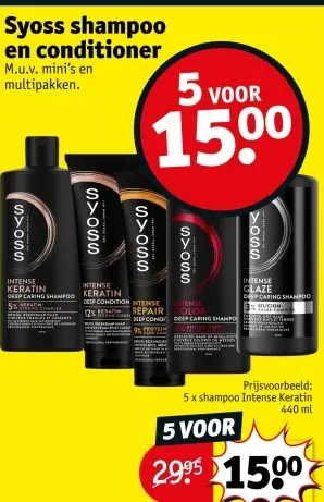 Promotie: Syoss shampoo en conditioner