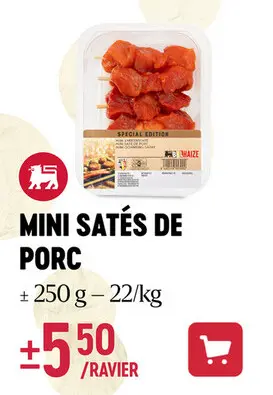Offre: Mini satés de porc