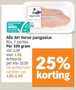 Aanbieding: Alle AH Verse pangasius