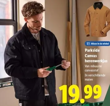 Aanbieding: Canvas herenwerkjas