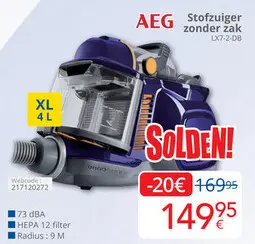Aanbieding: AEG Stofzuiger zonder zak