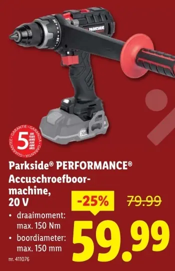 Promotie: Accuschroefboormachine