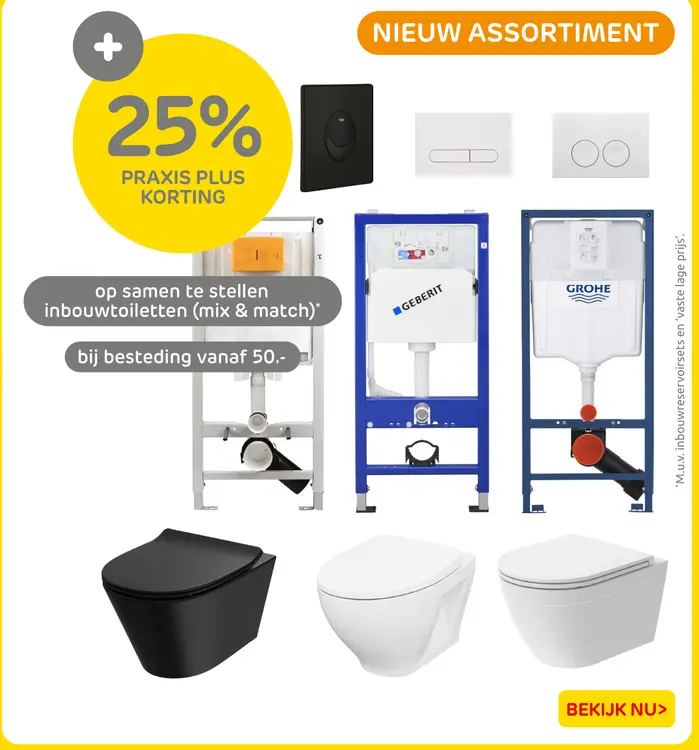Aanbieding: Inbouwtoiletten (mix & match)