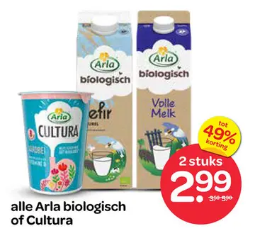 Aanbieding: alle Arla biologisch of Cultura