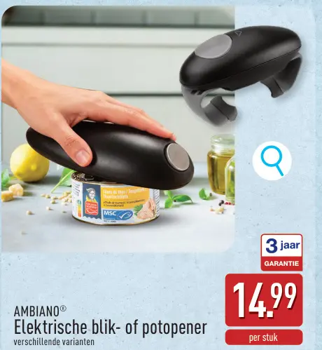 Promotie: AMBIANO® Elektrische blik- of potopener