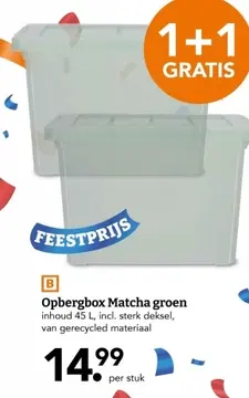 Aanbieding: Opbergbox Matcha groen