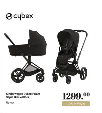 Aanbieding: Kinderwagen Cybex Priam Sepia Black/Black