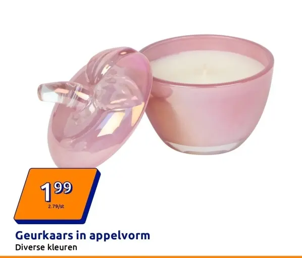 Aanbieding: Geurkaars in appelvorm