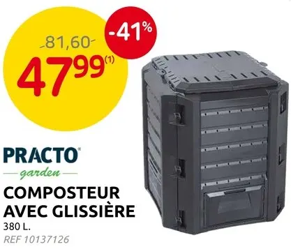 Offre: Composteur avec glissière