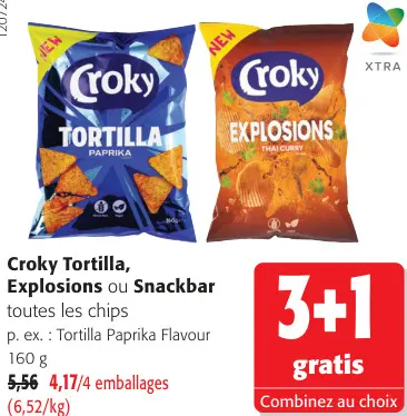 Offre: Tortilla, Explosions ou Snackbar toutes les chips