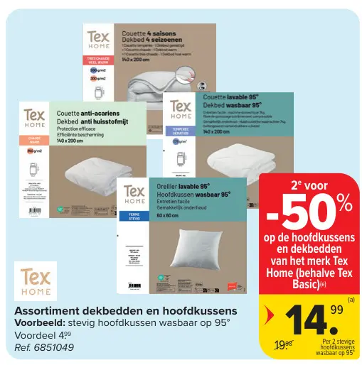 Promotie: Assortiment dekbedden en hoofdkussens