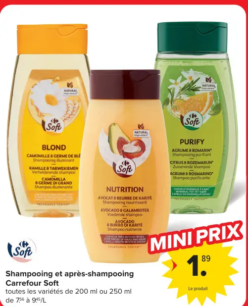 Offre: Shampooing et après-shampooing