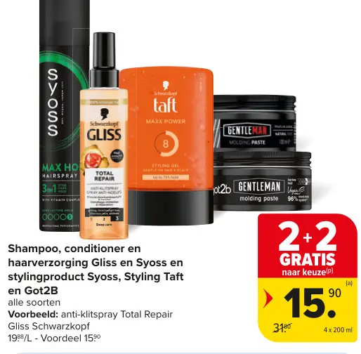 Promotie: Shampoo, conditioner en haarverzorging Gliss