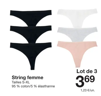 Offre: String femme