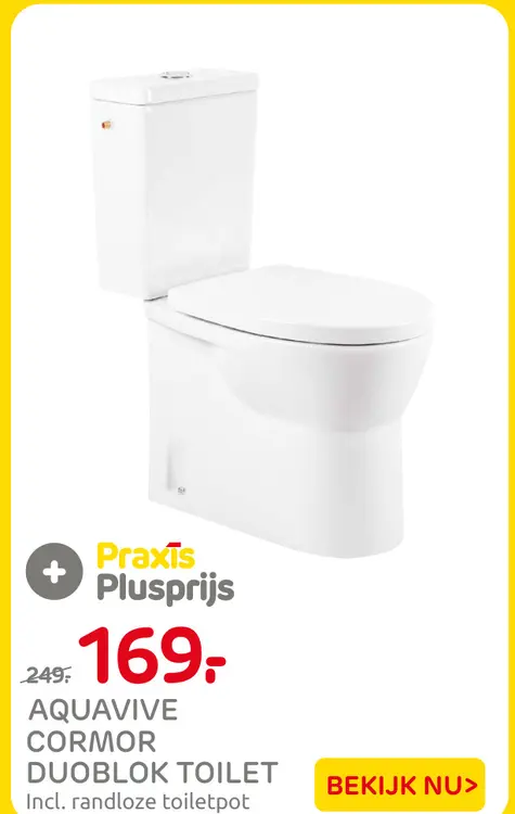 Aanbieding: Aquavive cormor duoblok toilet