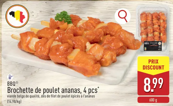 Offre: Brochette de poulet ananas