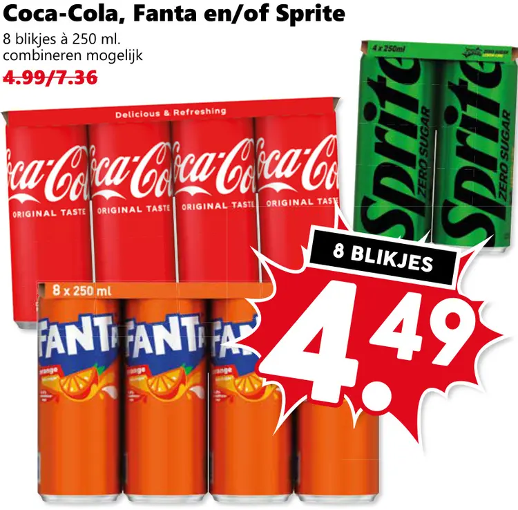 Aanbieding: Coca-Cola, Fanta en/of Sprite